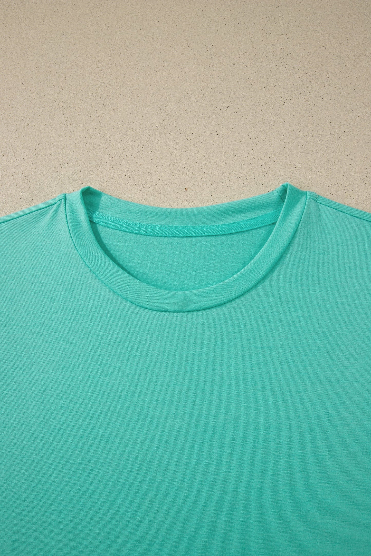 Solid Short Sleeve Crew Neck Tee