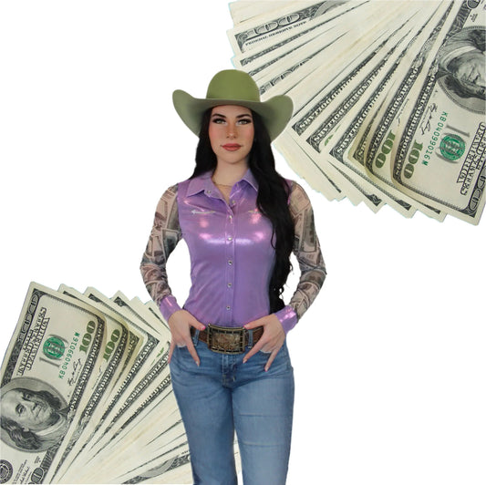 All In Mesh Sleeve Pearl Snap Rodeo Shirt