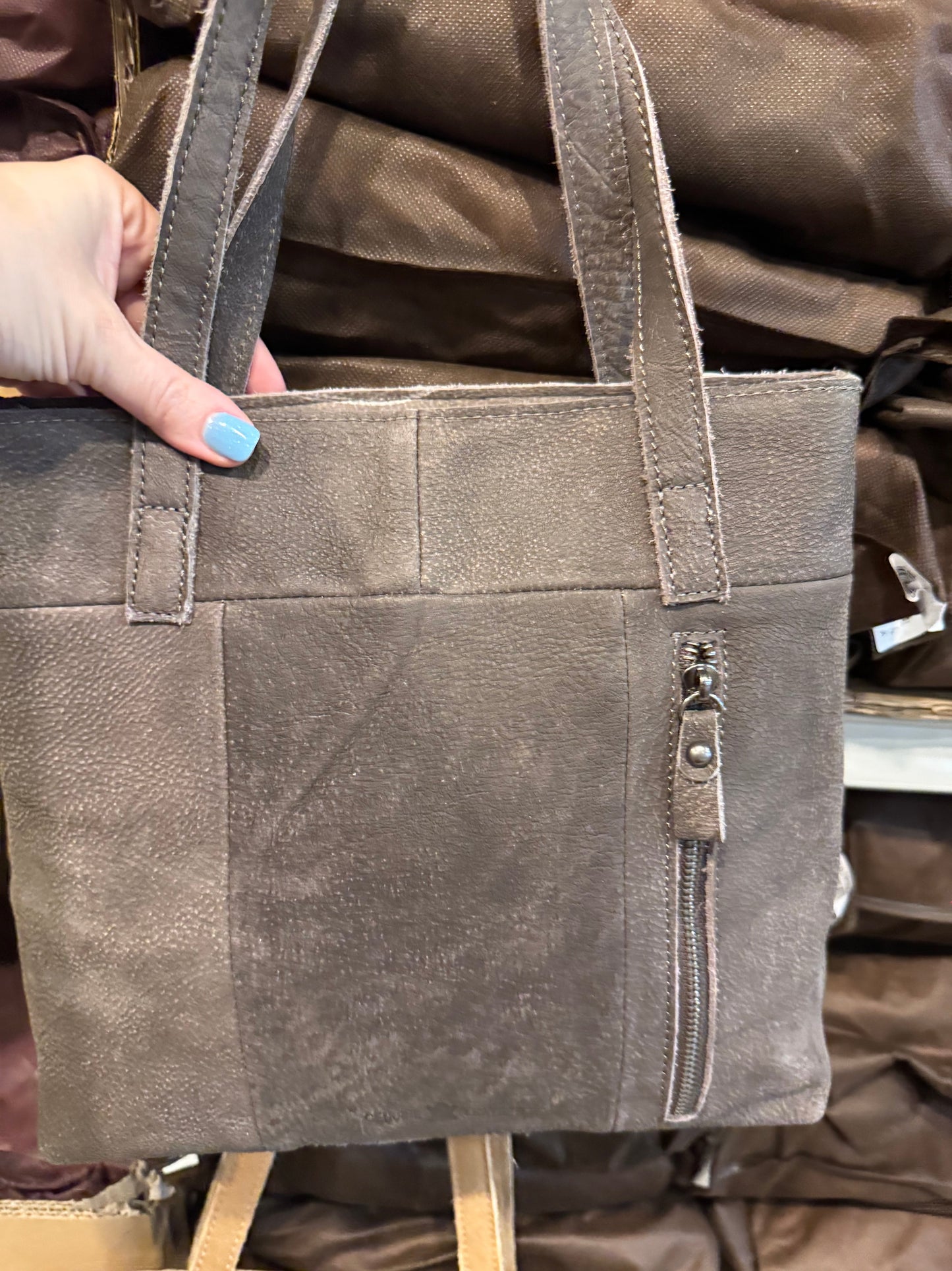 BA1266 White & Black Diamond Aztec Handbag