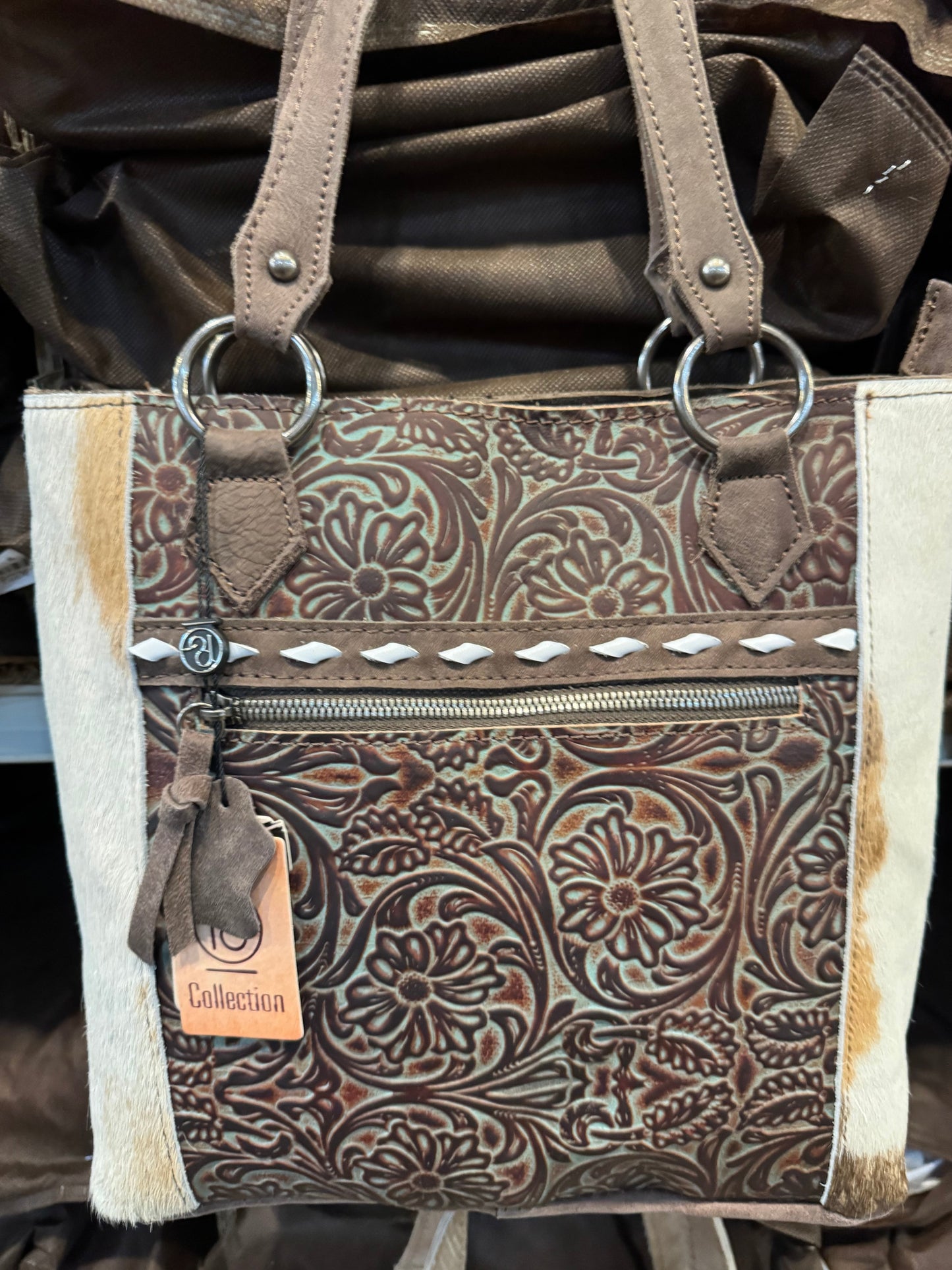 BA2820 Full Tooled Cowhide Handbag