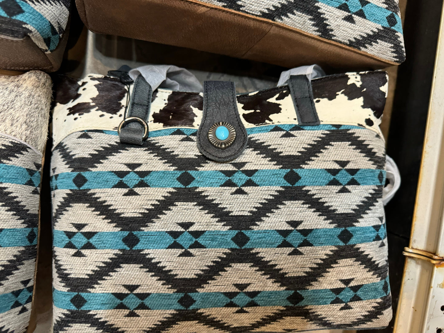 Blue Saddle Bag Shoulder Purse