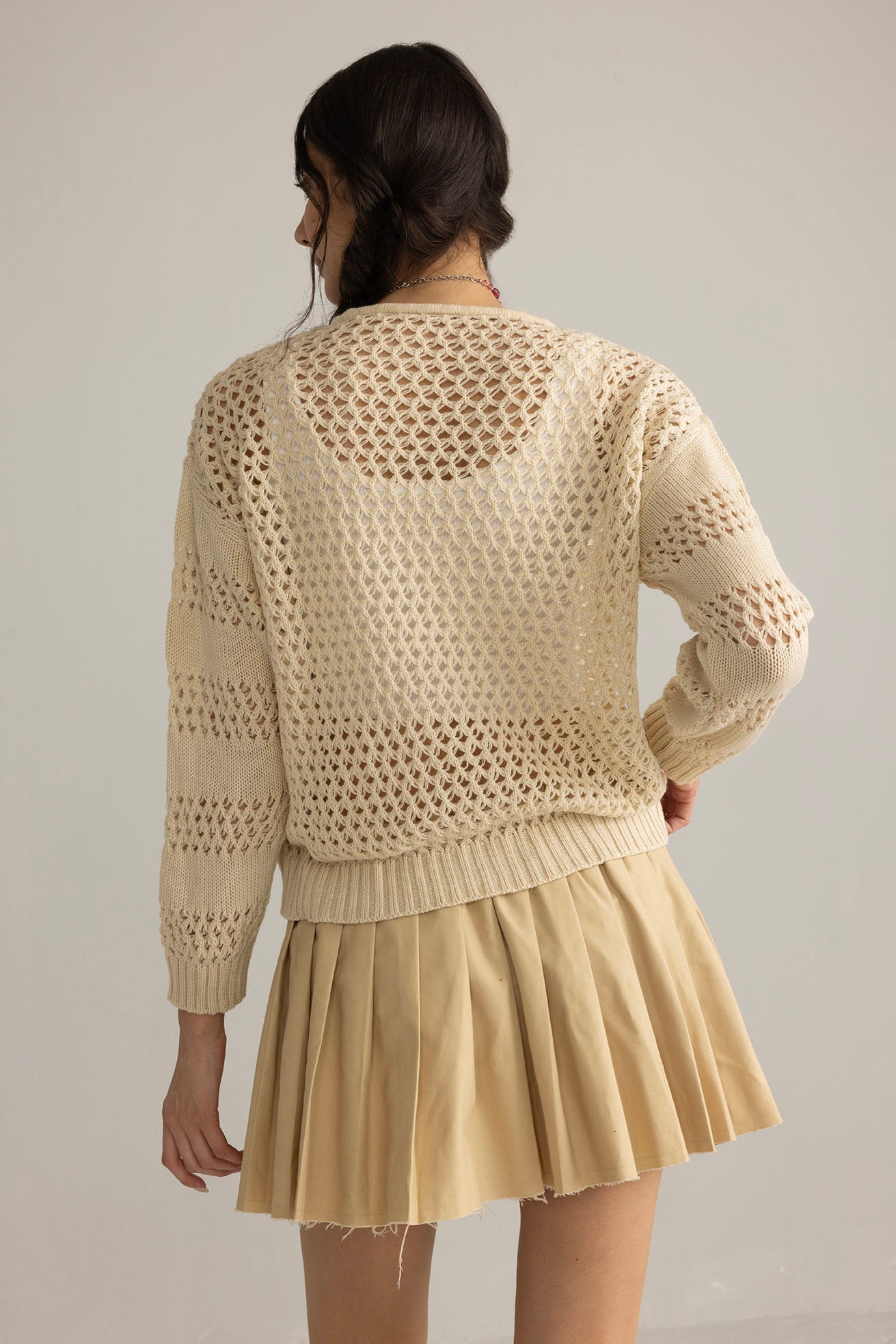 Midnight Mesa Knitted Sweater in Brown