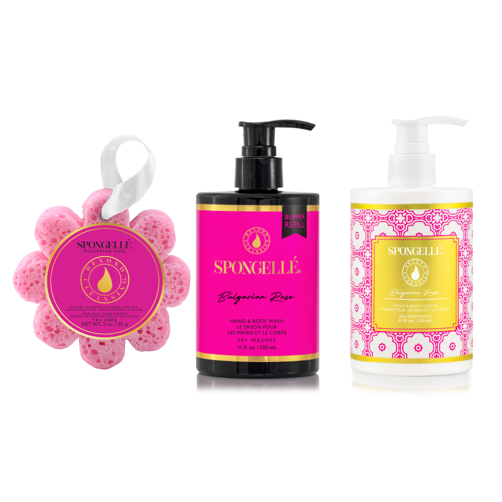 Bulgarian Rose Wild Flower, Body Wash Refill, and Body Lotion Set