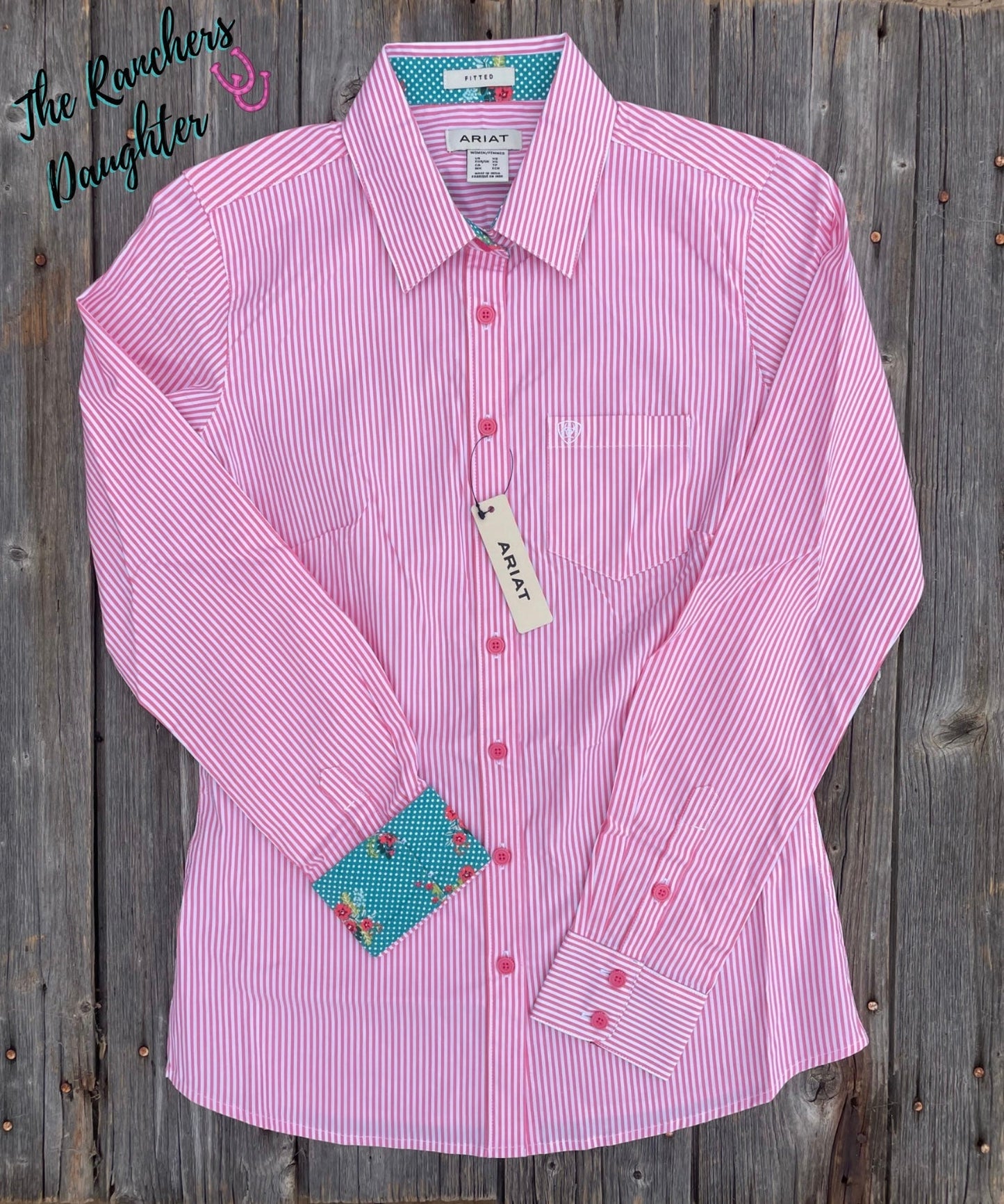 Ariat Women's Pink Stripe Kirby Shirt