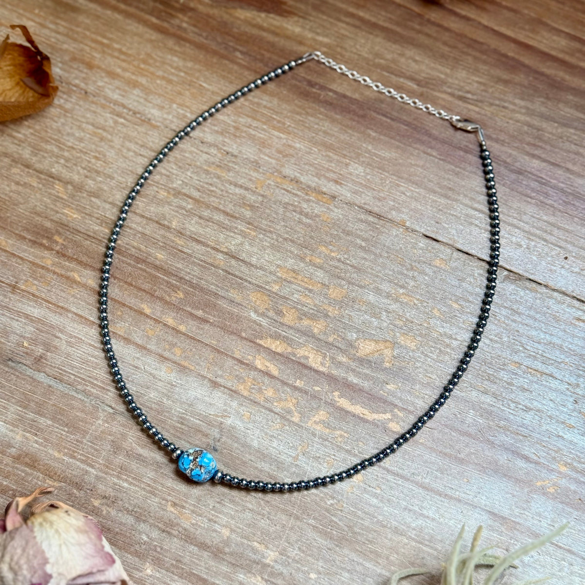 Golden Hills Turquoise & Sterling Silver Pearl Necklace