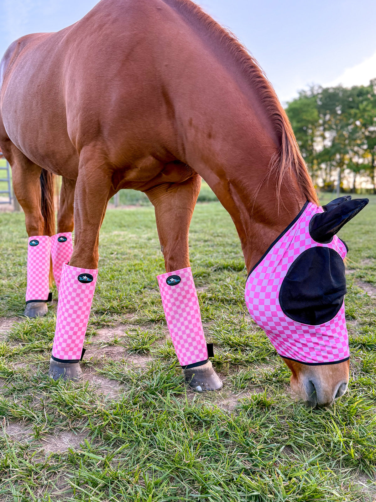 Checks Out Pink/Pink Stomp Stopper Fly Boots