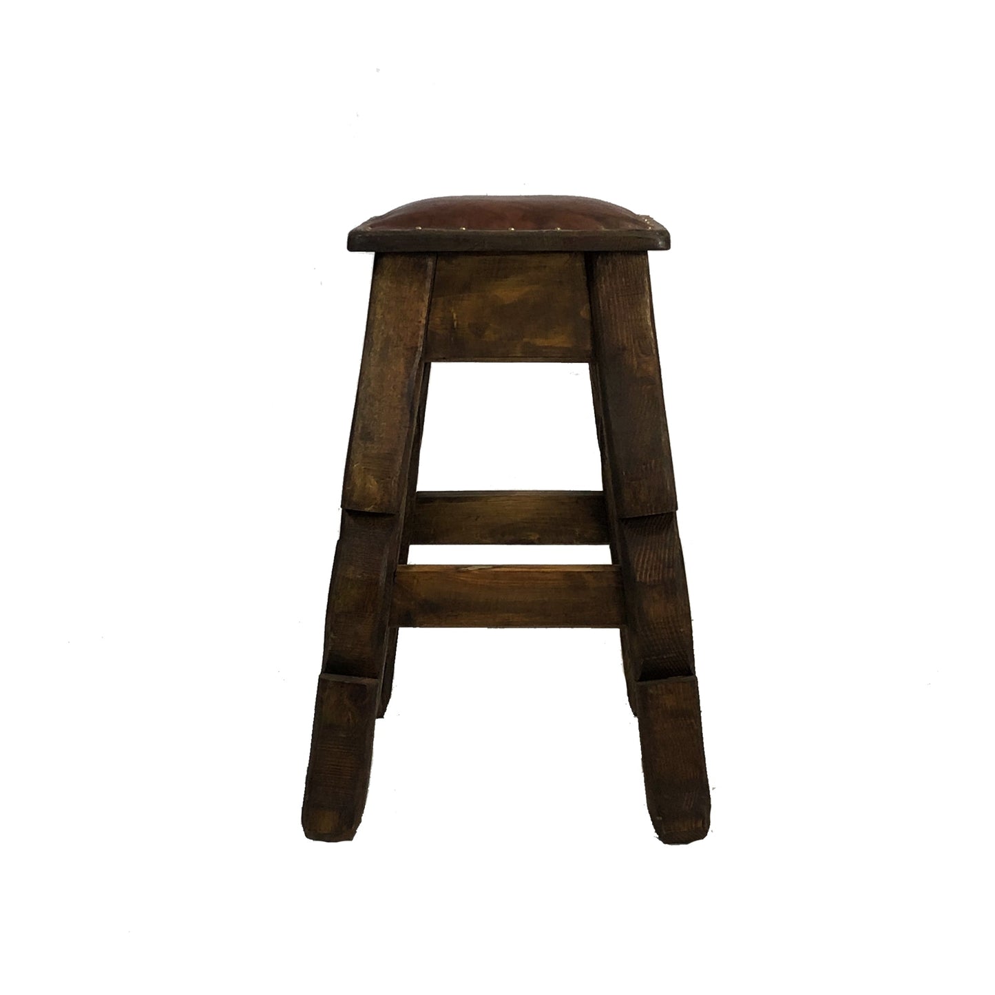 Yugo 24" No back Bar stool with Leather seat