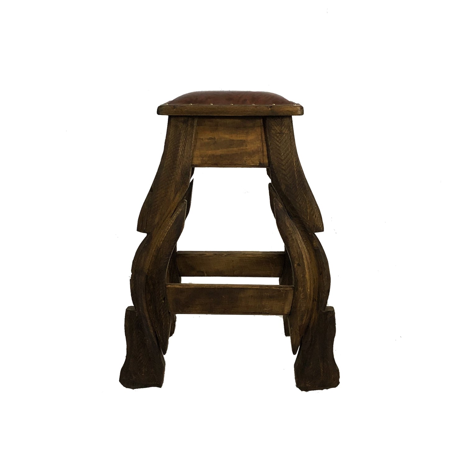 Yugo 24" No back Bar stool with Leather seat