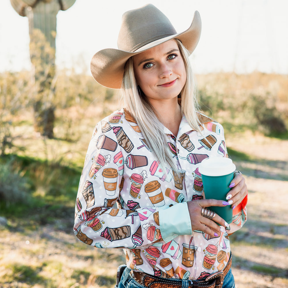 Coffee Addict Button Down