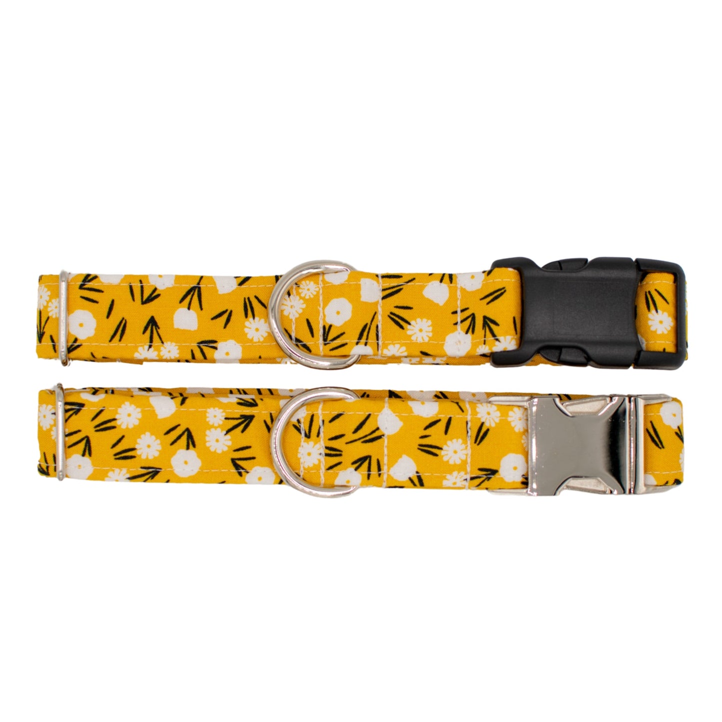 Farm Floral Yellow Dog Collar