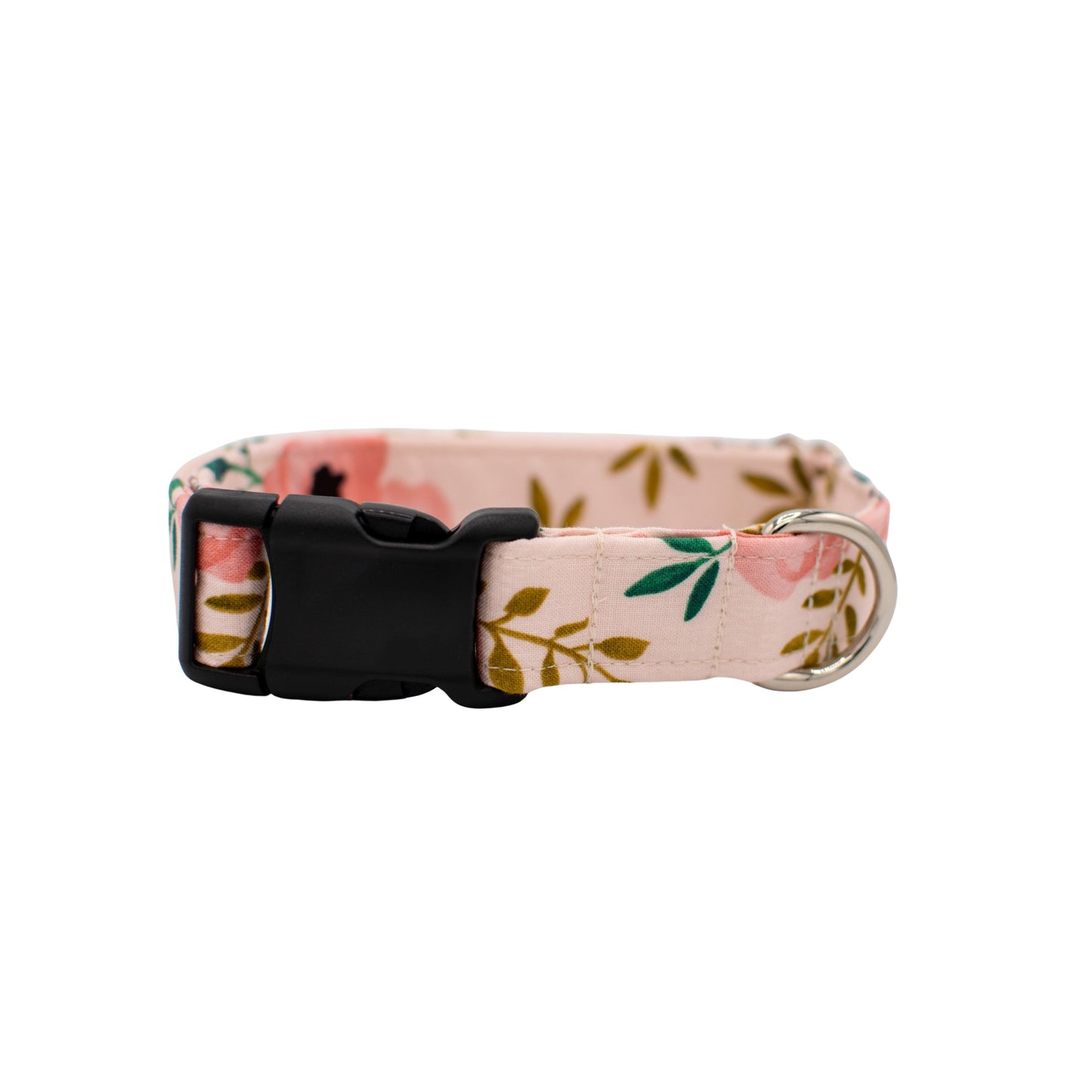 Pink Watercolor Floral Dog Collar