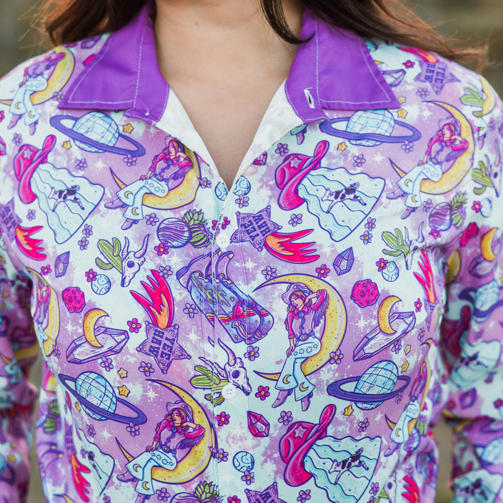Cosmic Cowgirl Button Down