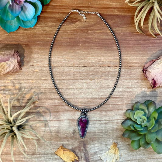 ***FREE Sterling Silver Pearl Necklace + MJ Purple Spiny Oyster Pendant