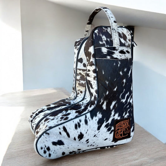 Black & white Cowhide Boot Cover