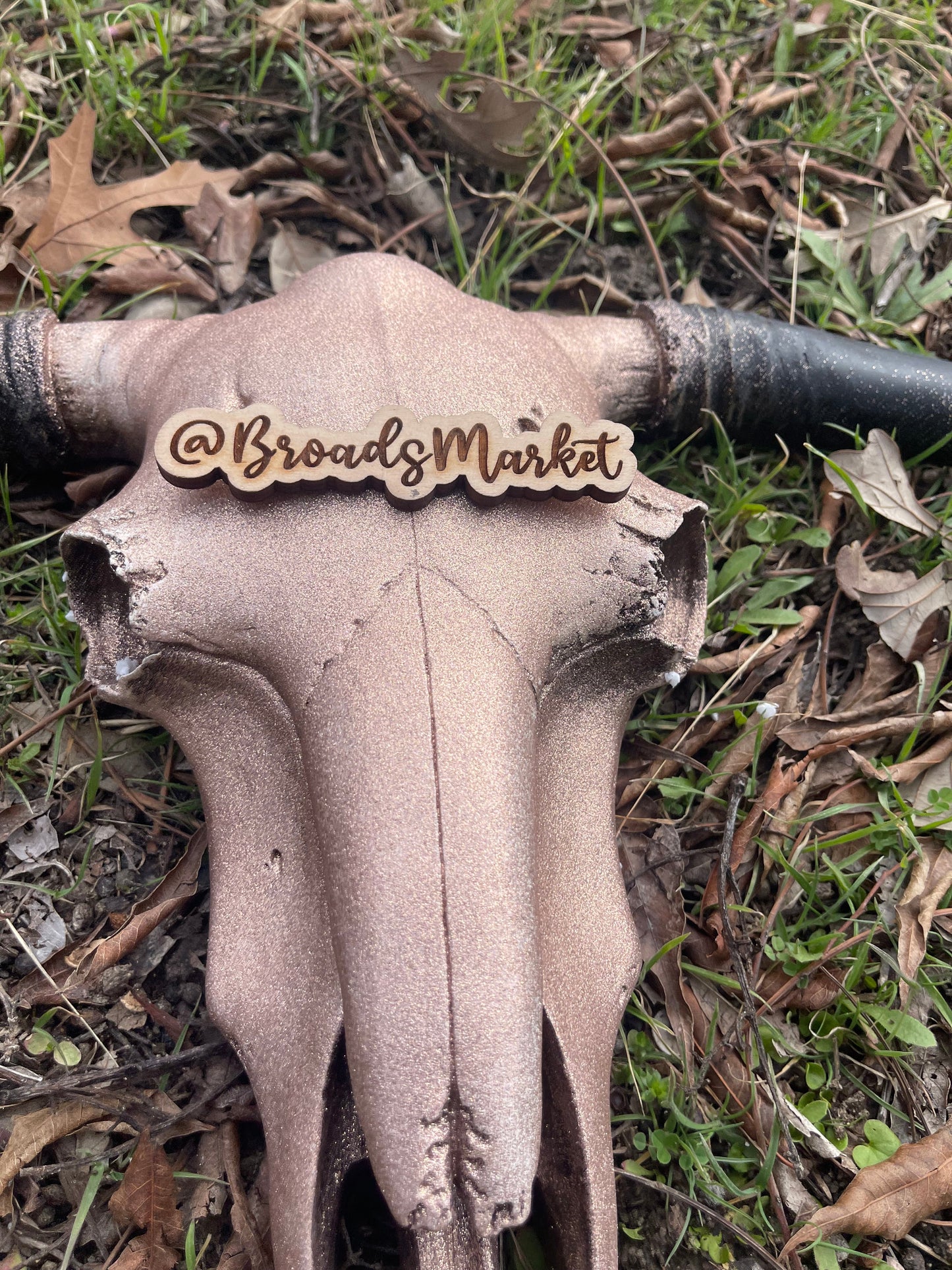 Dusty Rose Sparkle Custom Cowskull