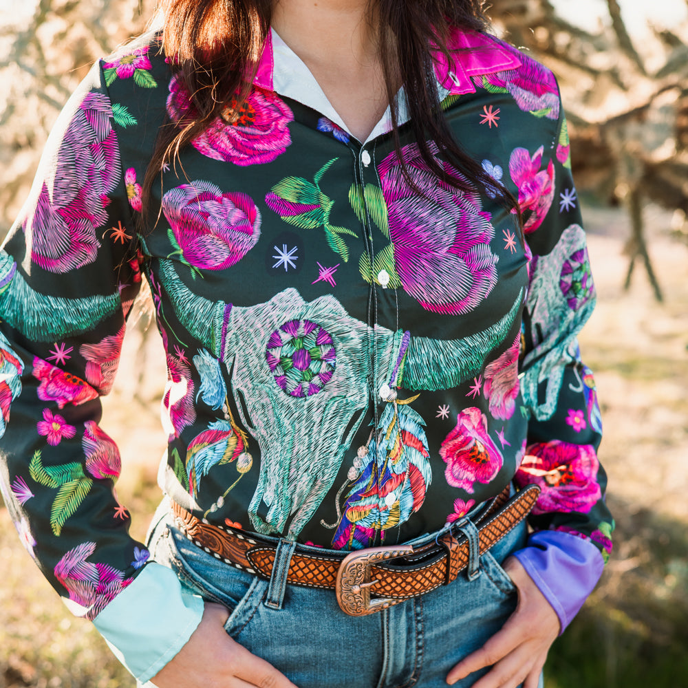 Desert Bloom Button Down