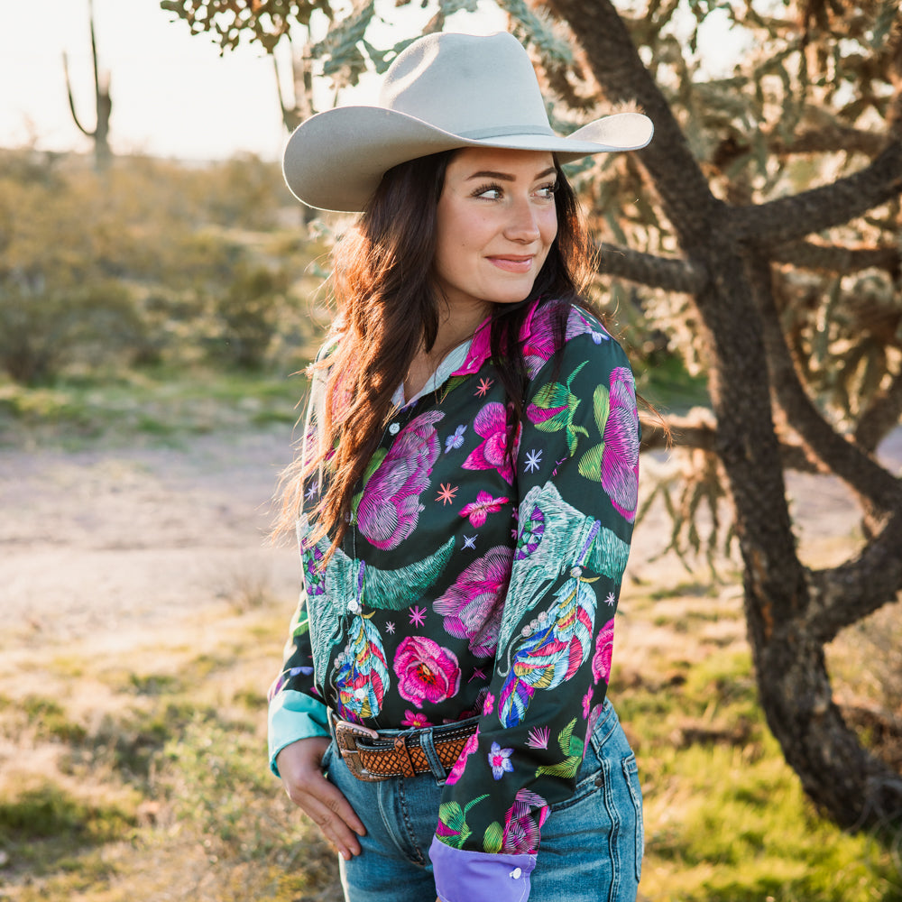 Desert Bloom Button Down