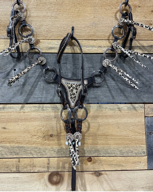 Exclusive PLR One ear tack set leopard and fringe !