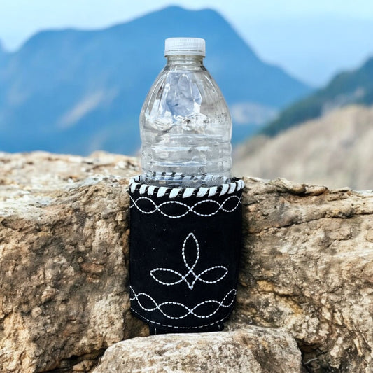 Black BootStitch Koozie