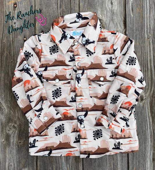 Shea Baby Desert Sky Pearl Snap Shirt
