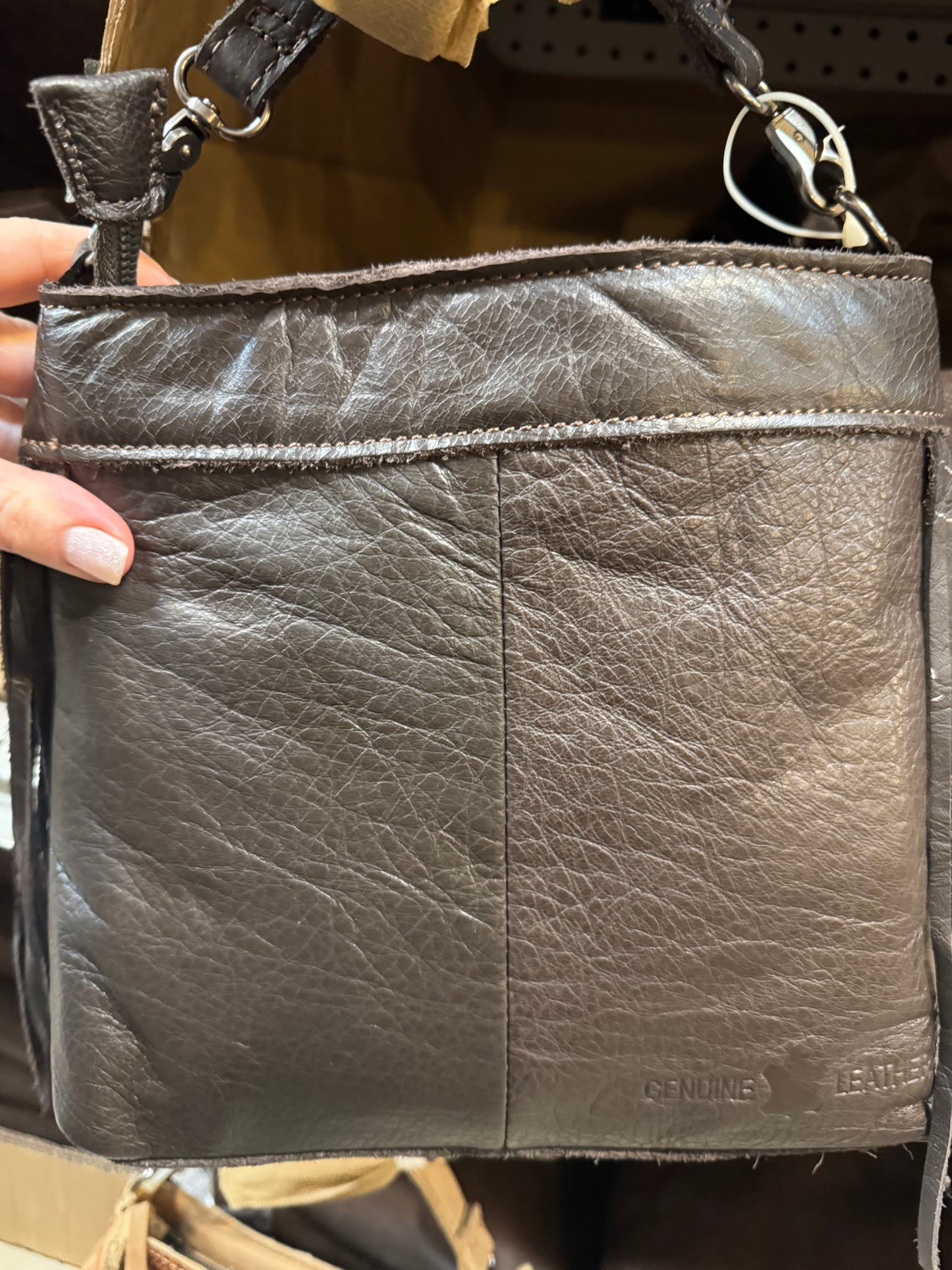 Aztec Line Fringe Crossbody Purse