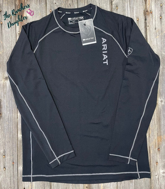Ariat Men's Black 360 Airflow Long Sleeve Tee