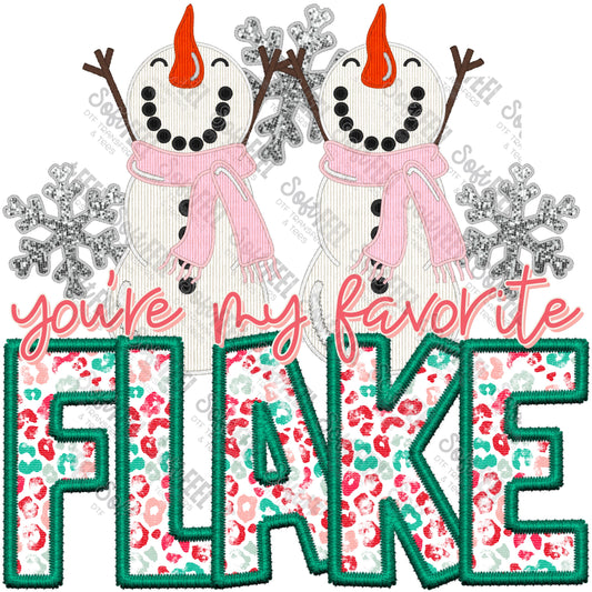 Favorite Flake - Christmas - Direct To Film Transfer / DTF - Heat Press Clothing Transfer