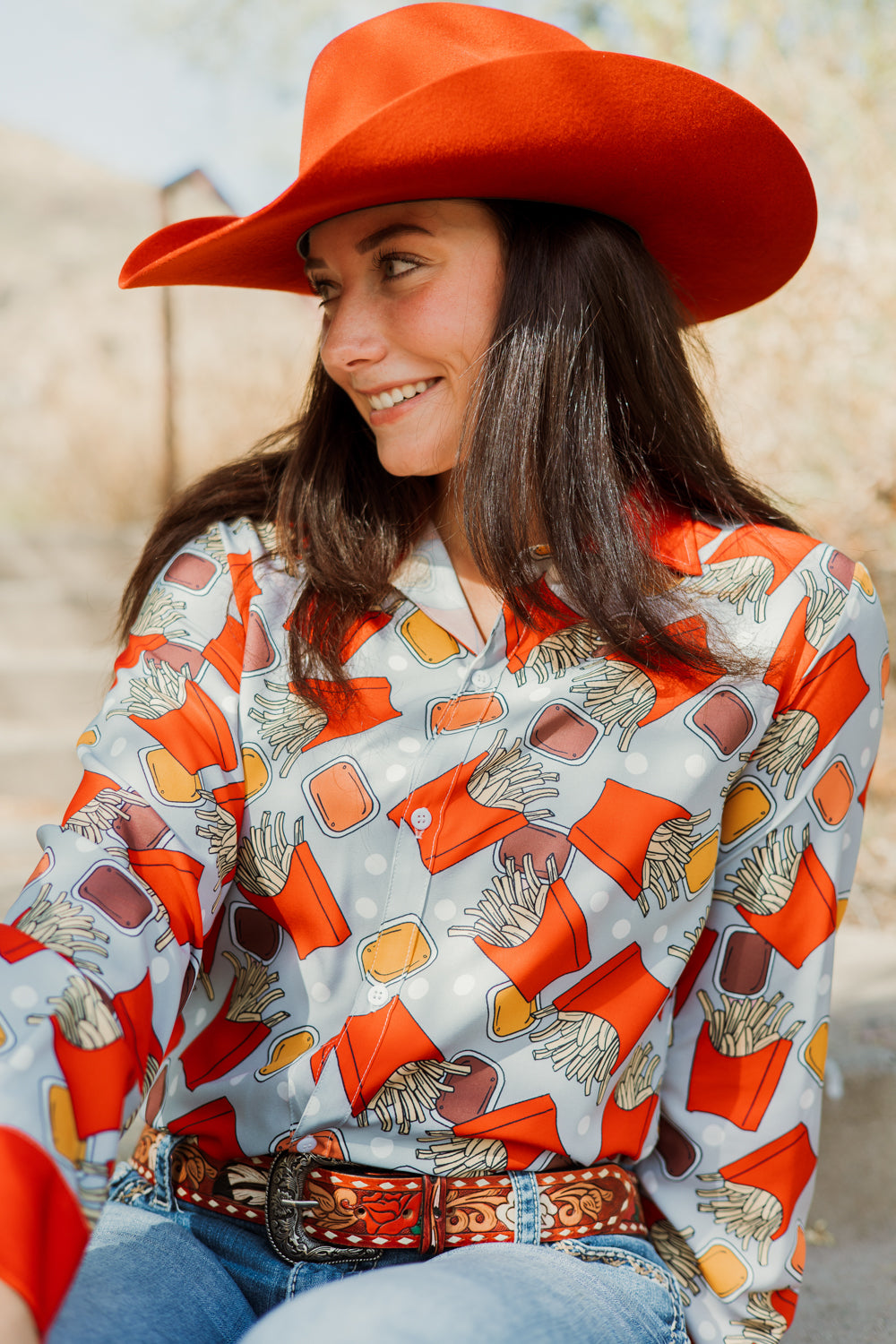 Feed Me Fries & Tell Me I'm Pretty Button Down