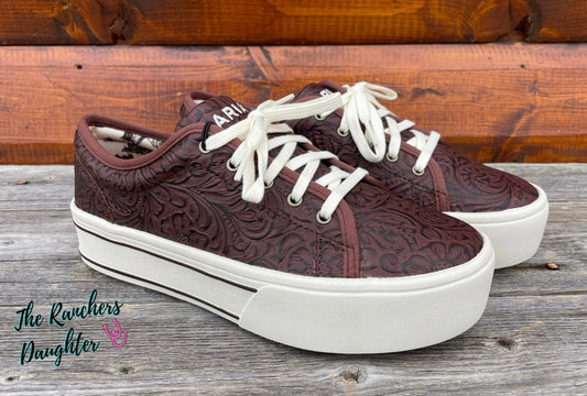 Ariat Brown Floral Embossed Skylar