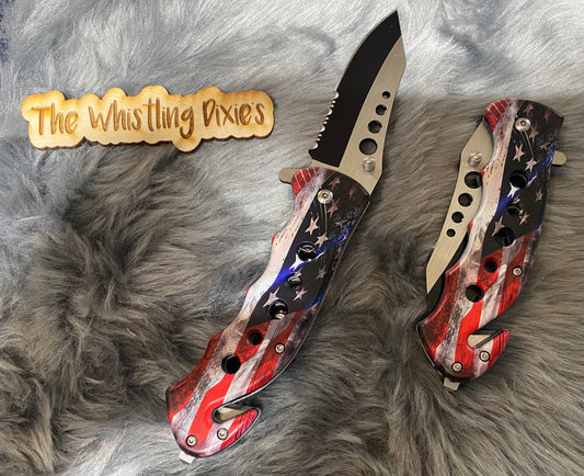 Red White and Blue Multi knife