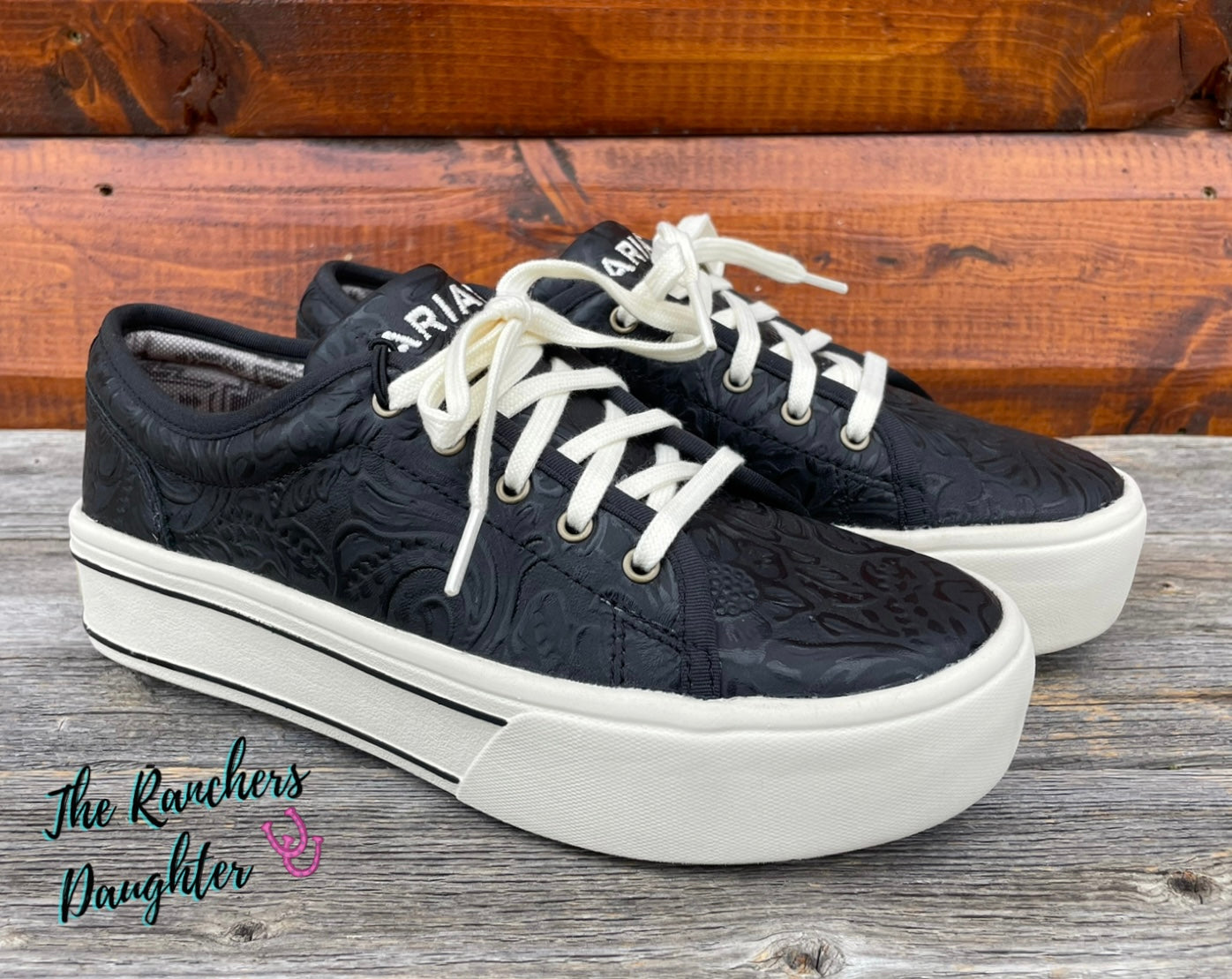 Ariat Black Floral Embossed Skylar