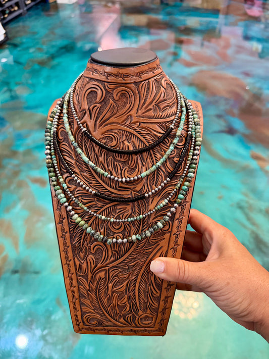 African Turquoise & Black Onyx Layering Set
