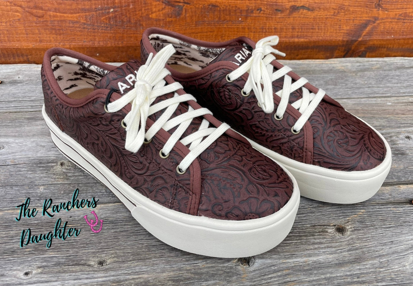 Ariat Brown Floral Embossed Skylar