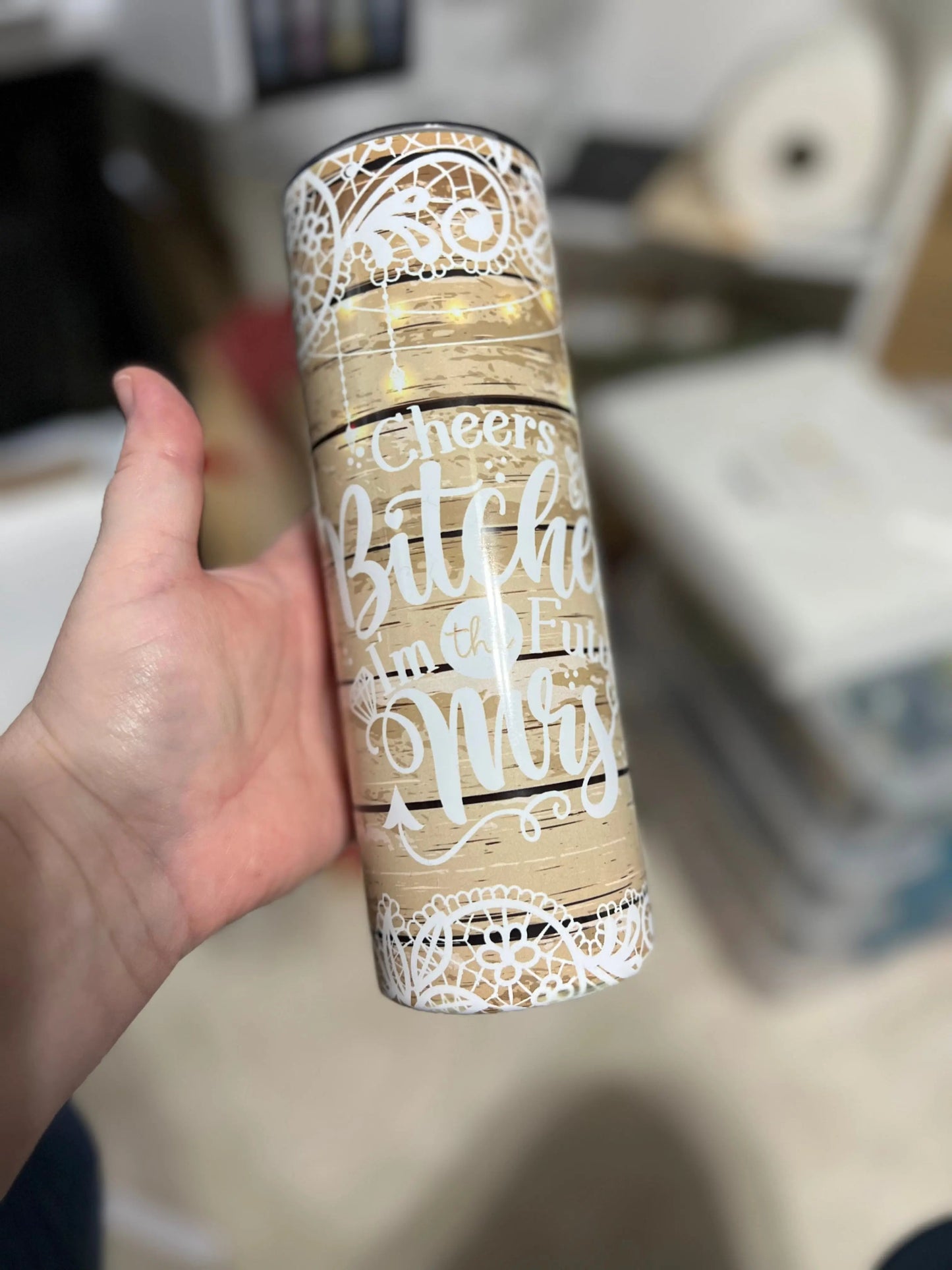 Funny Bride "Cheers Bitches" 20 oz Tumbler