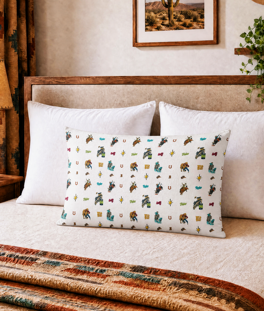 Baha Ranch the Last roundup Collage Pillow Case Made in America