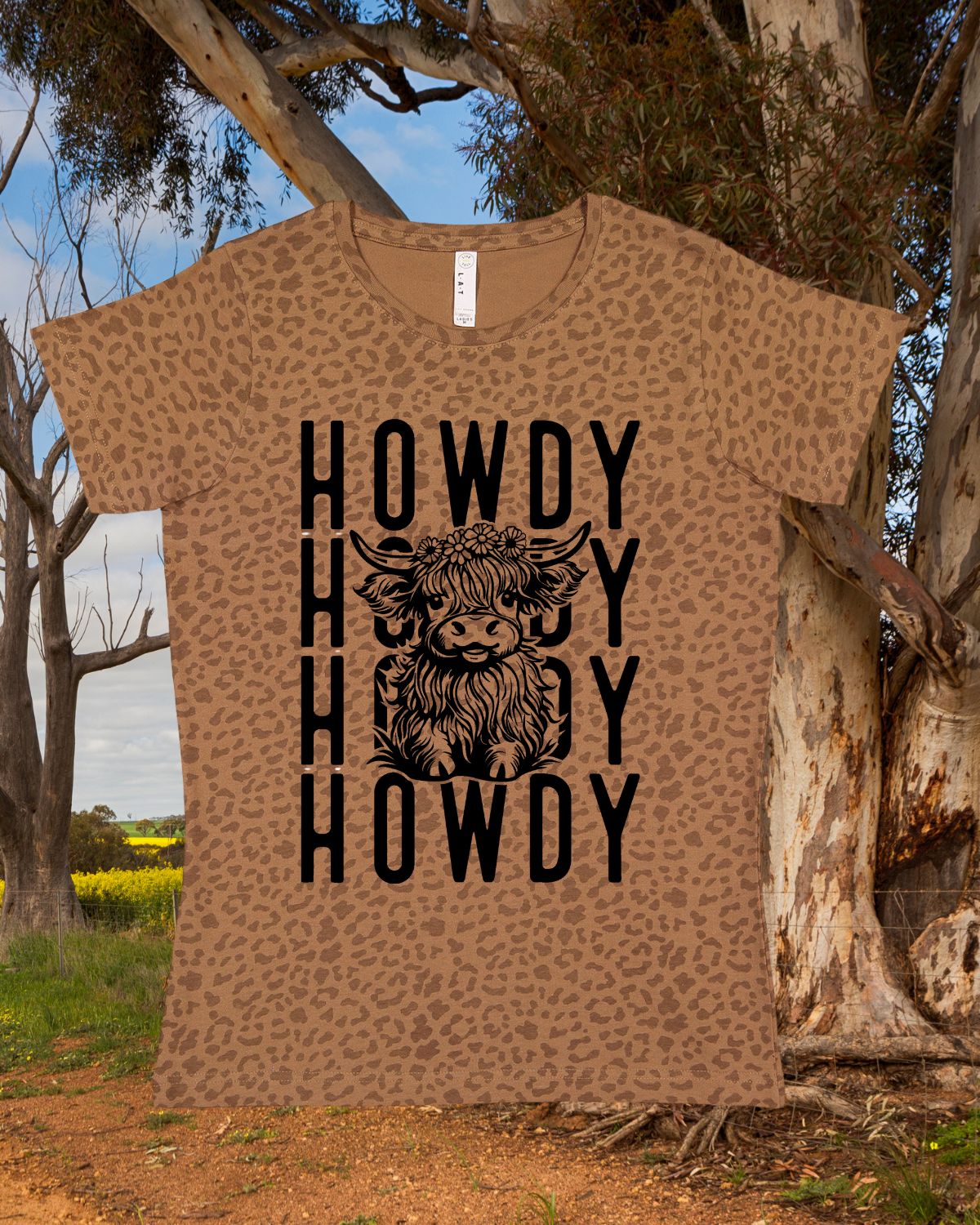 Leopard Howdy Graphic T-shirt