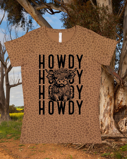 Leopard Howdy Graphic T-shirt