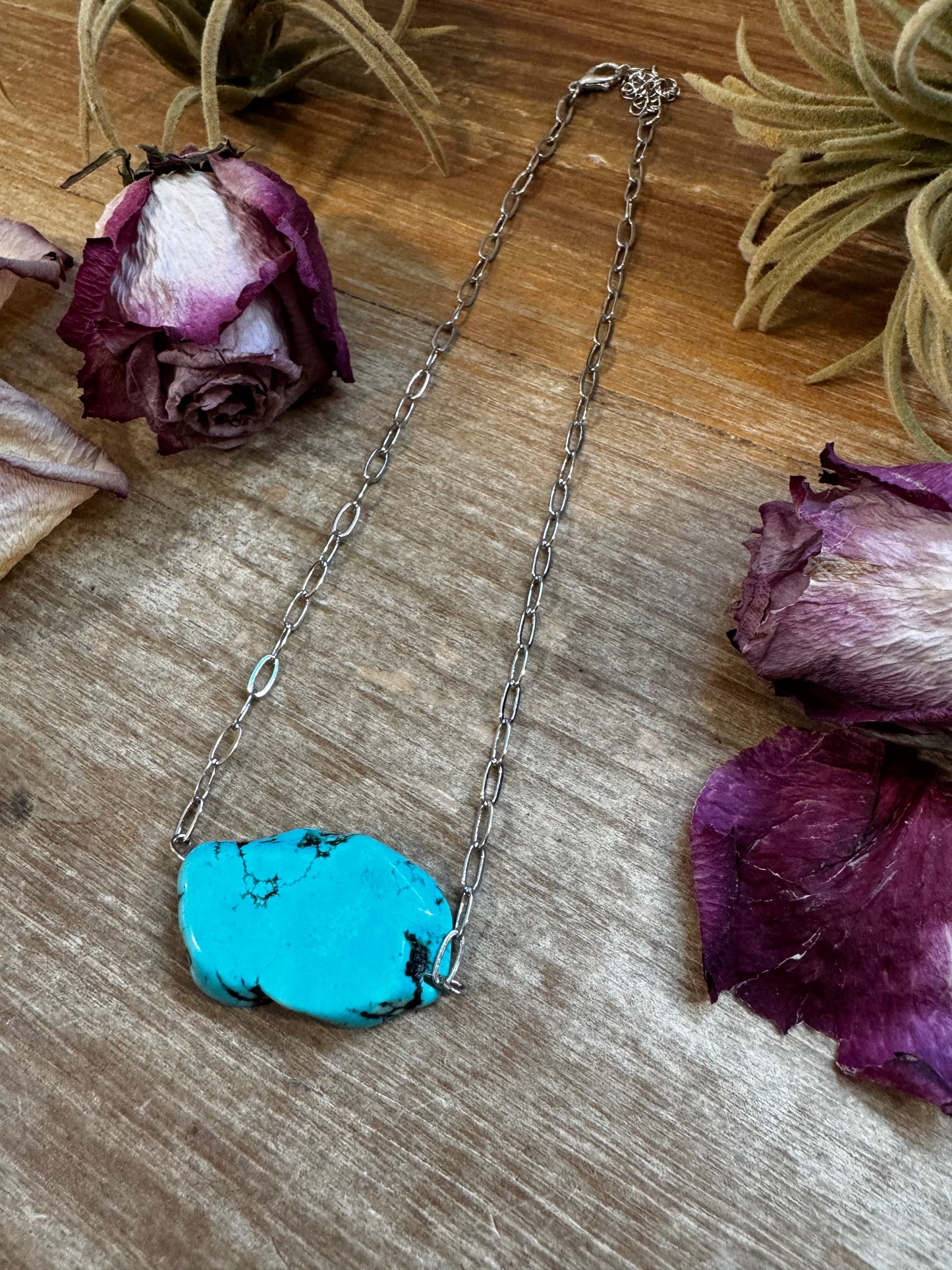 choker turquoise magnesite necklace