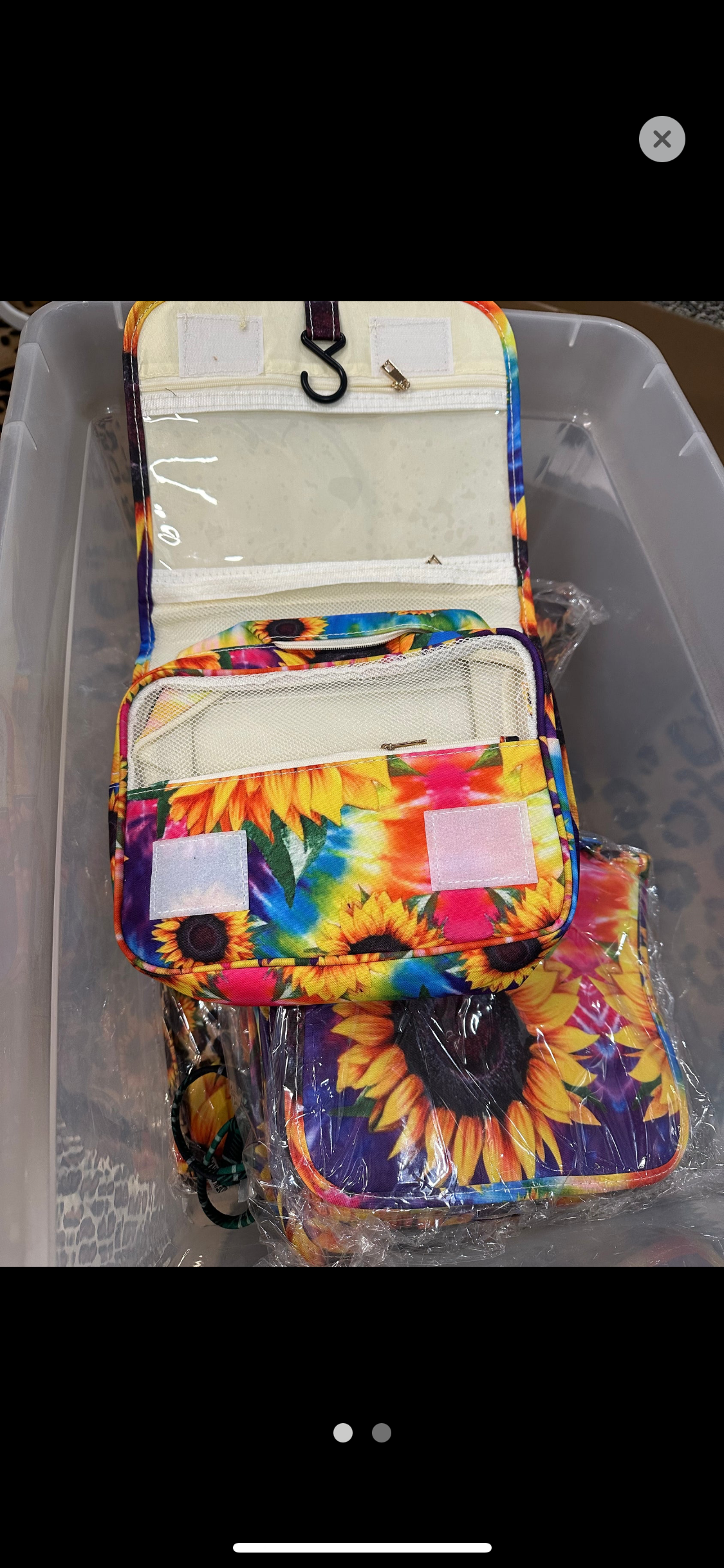 Tie Dye and Cheetah Sunflower Travel case/Organizer bag