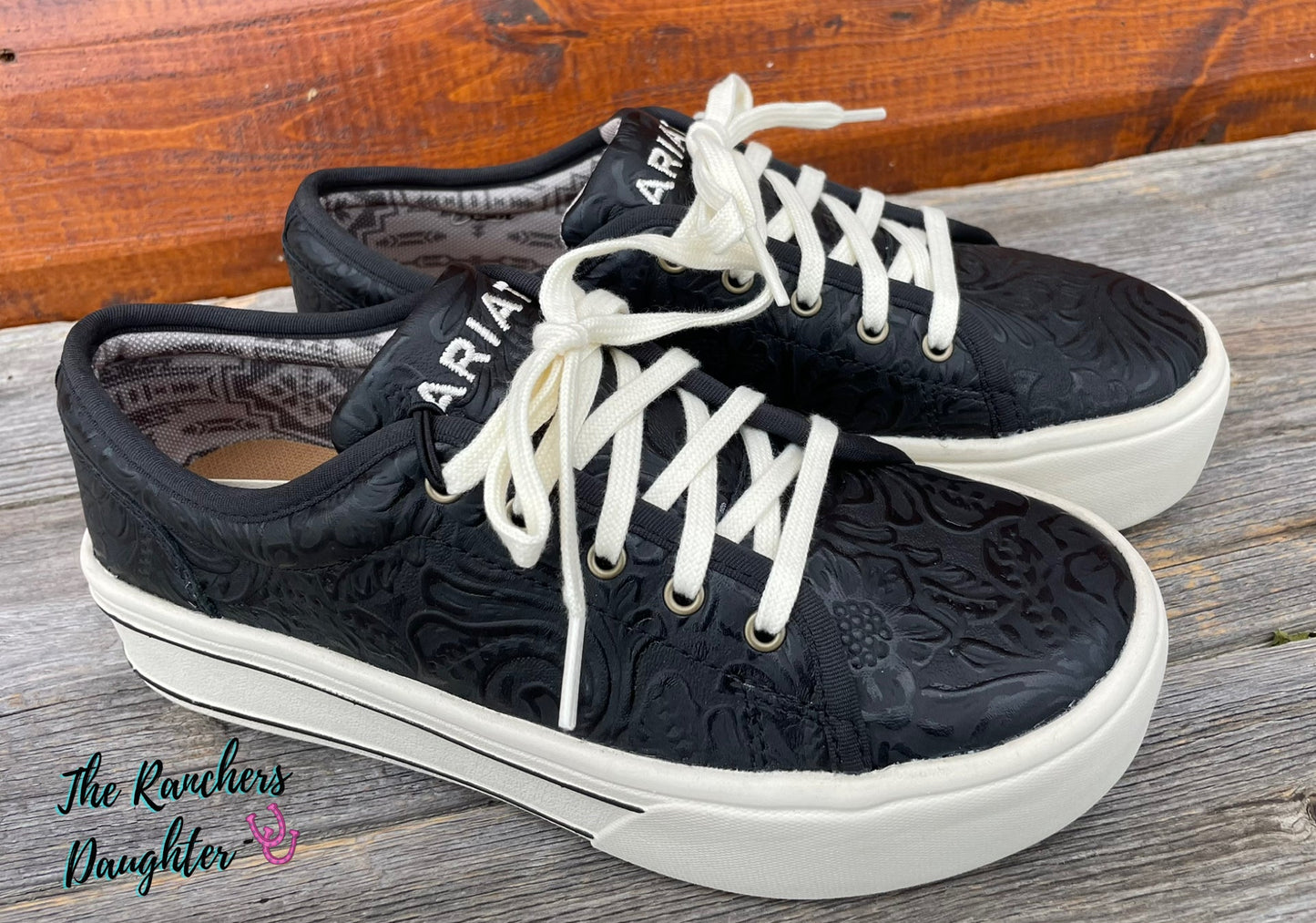 Ariat Black Floral Embossed Skylar