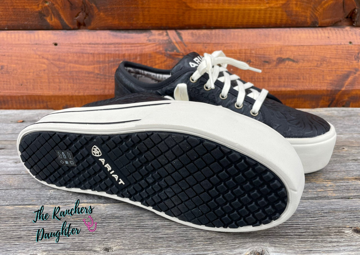 Ariat Black Floral Embossed Skylar