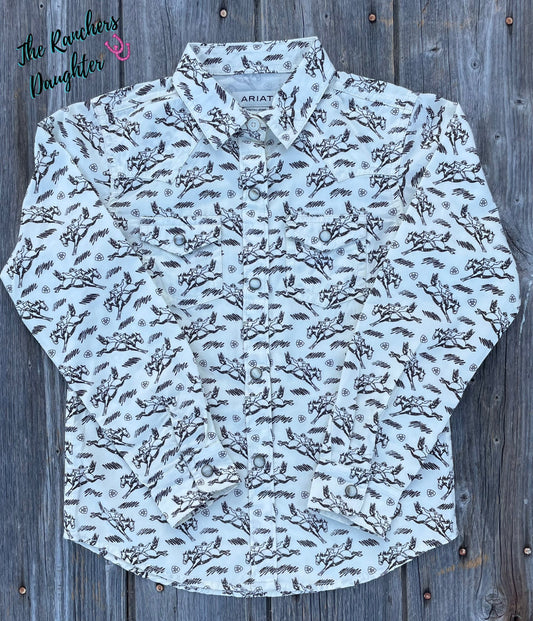 Ariat Girls Rodeo Time Western Shirt