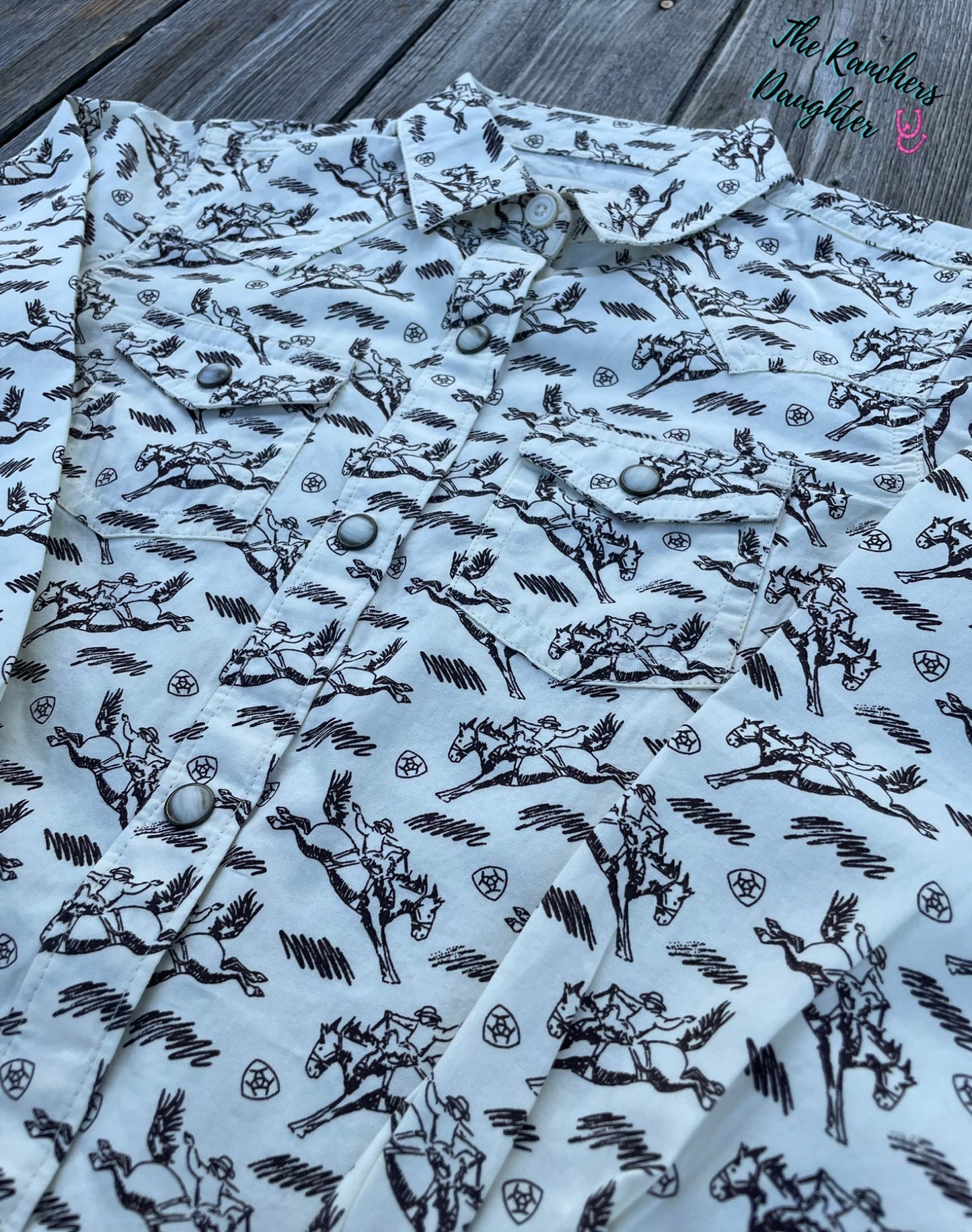 Ariat Girls Rodeo Time Western Shirt