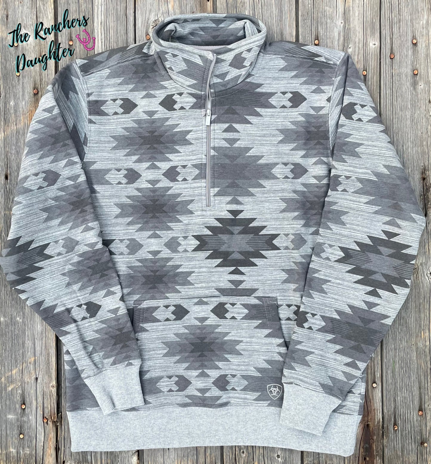 Ariat Women's Grey Southwest Sienna 1/2 Zip Sweatshirt