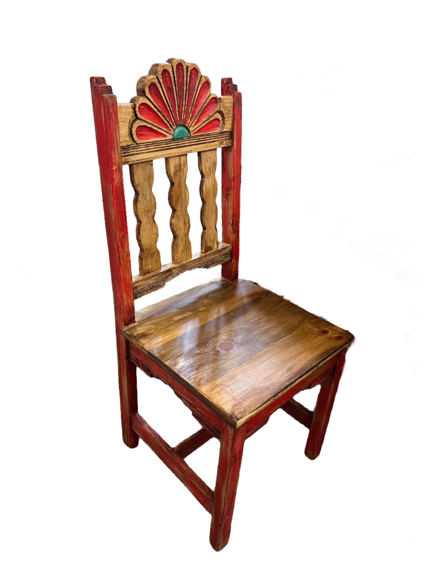 Rosetta 6' Dining Table and 6 Rosetta Chairs in Red