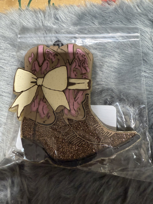 Cowgirl Boot With Bow Freshie