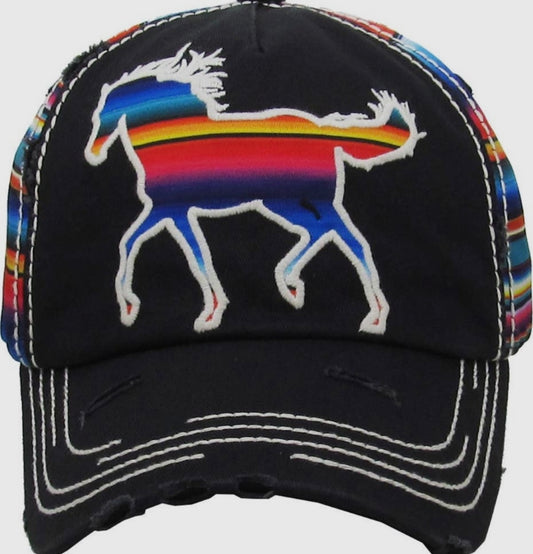 Serape Horse washed Vintage Cap