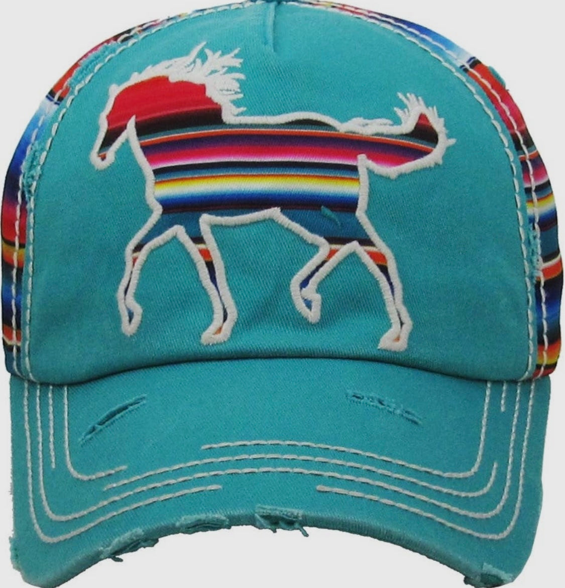 Serape Horse washed Vintage Cap