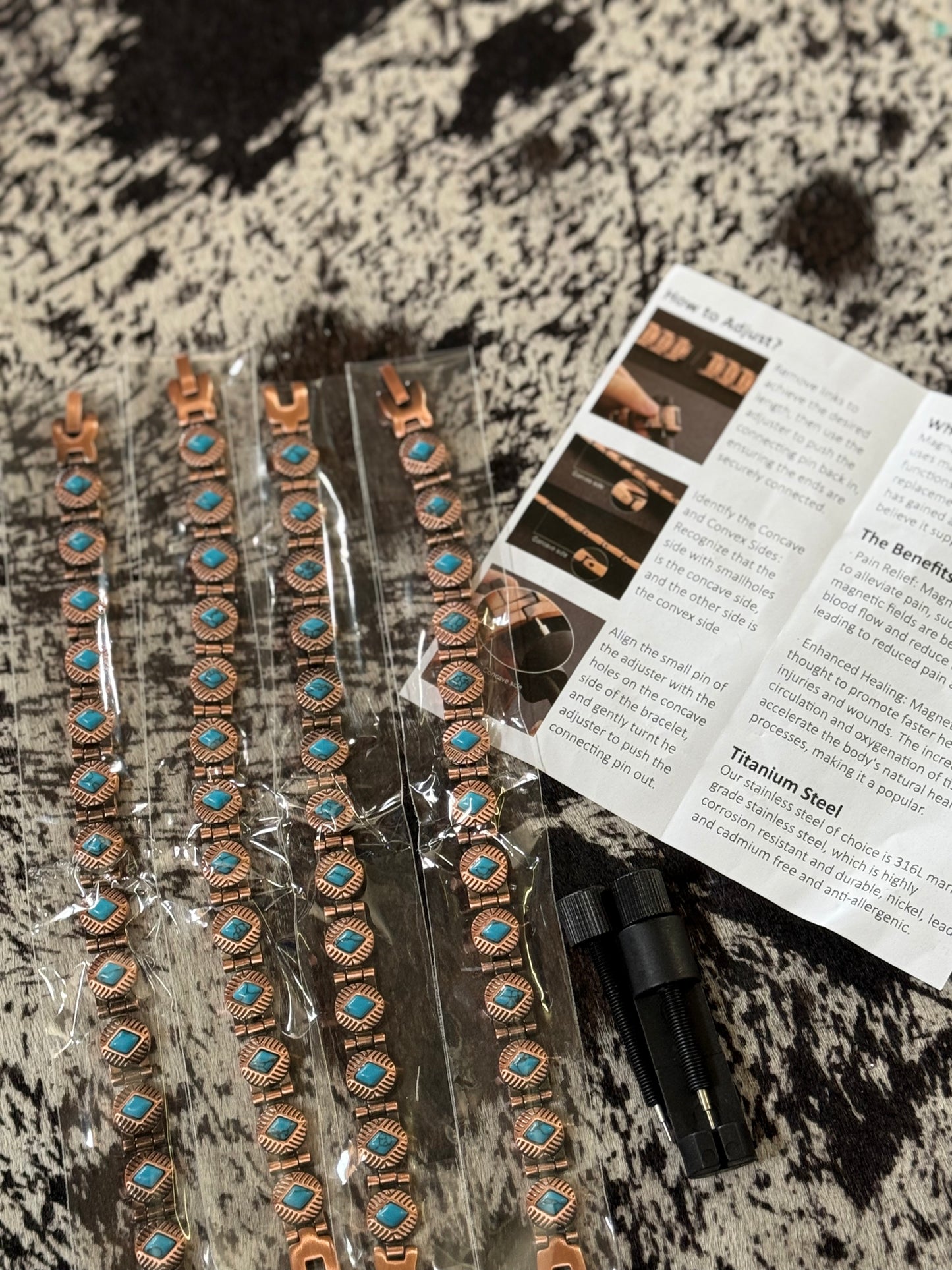 Womens Adjustable Magnetic Copper Bracelets