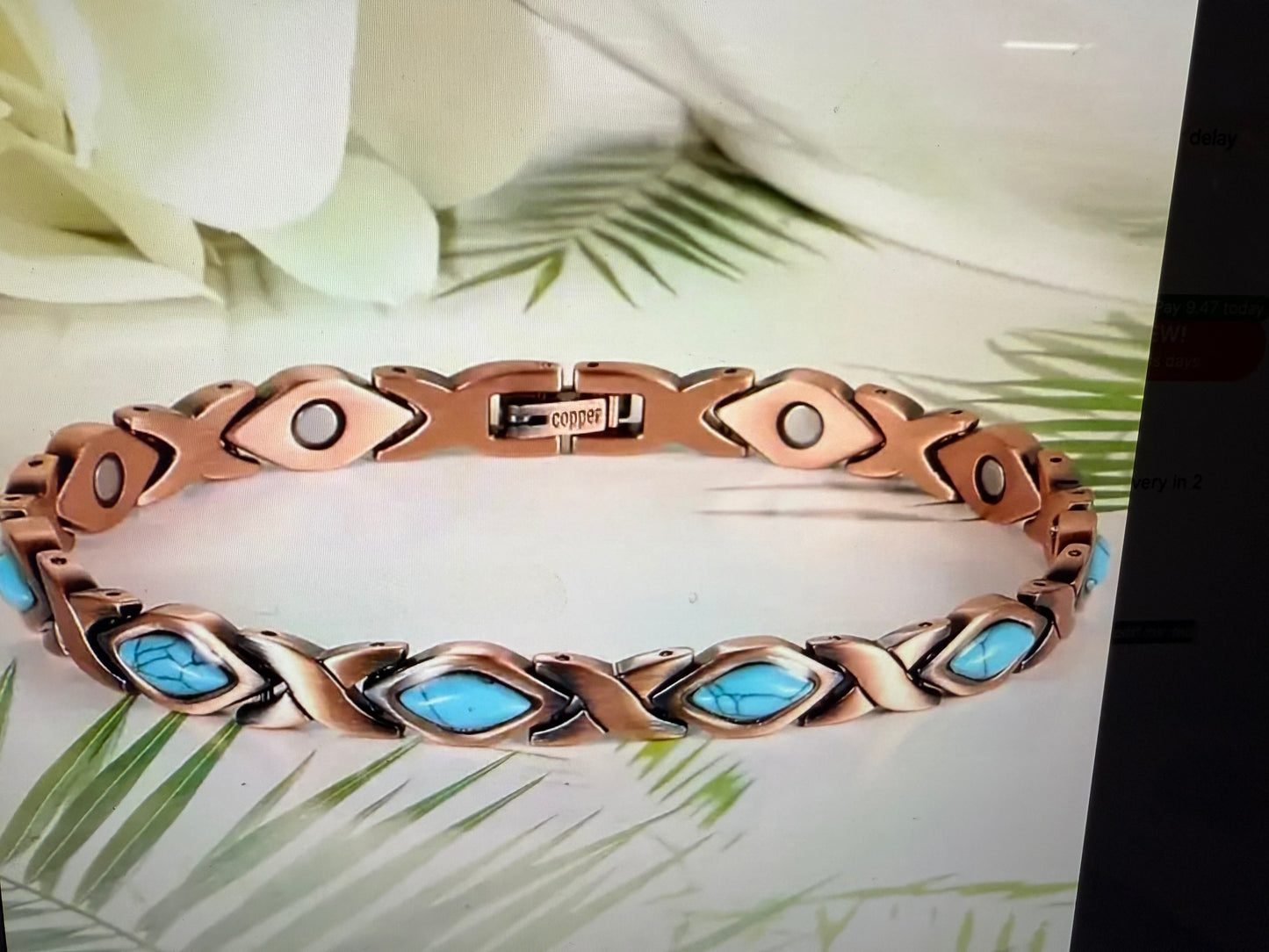 Womens Adjustable Magnetic Copper Bracelets